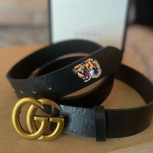 WOMENS GUCCI BELT | LEATHER w/ TIGER DETAIL 🐅
